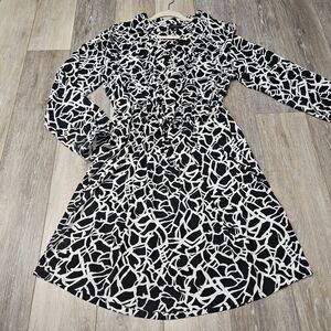 Metaphor Slip Set Bundle  Cinch Waist Dress Roll Tab Black White Womens 18W Plus